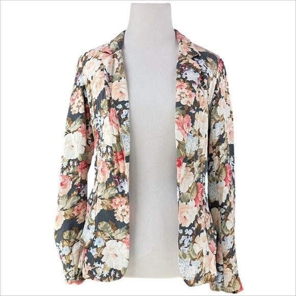 ARITZIA Talula Kent Open Blazer Soft Floral Pink/Cream/Gray Size 0 - Picture 1 of 9